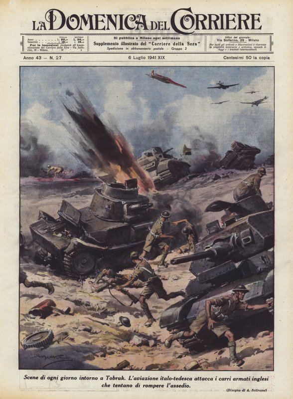 Hver dag scener omkring Tobruk af Achille Beltrame