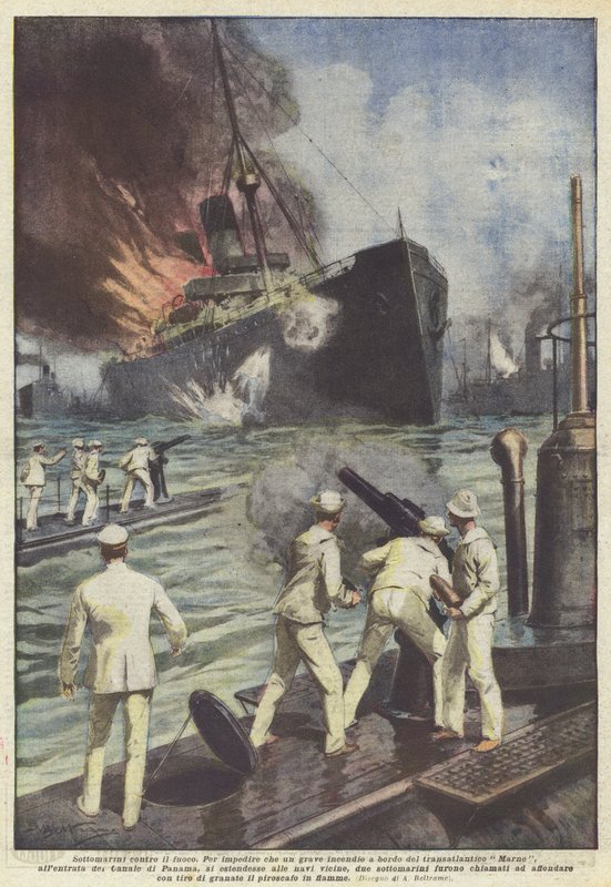Ubåde mod ild af Achille Beltrame