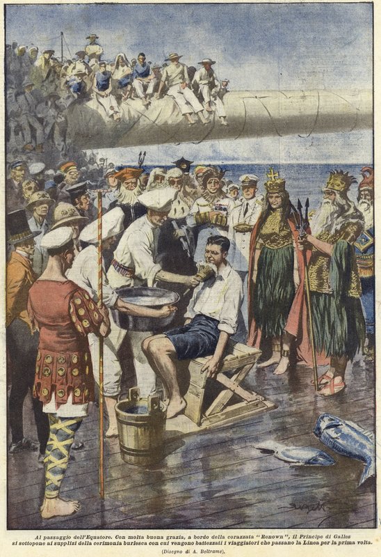 Ækvators passage af Achille Beltrame