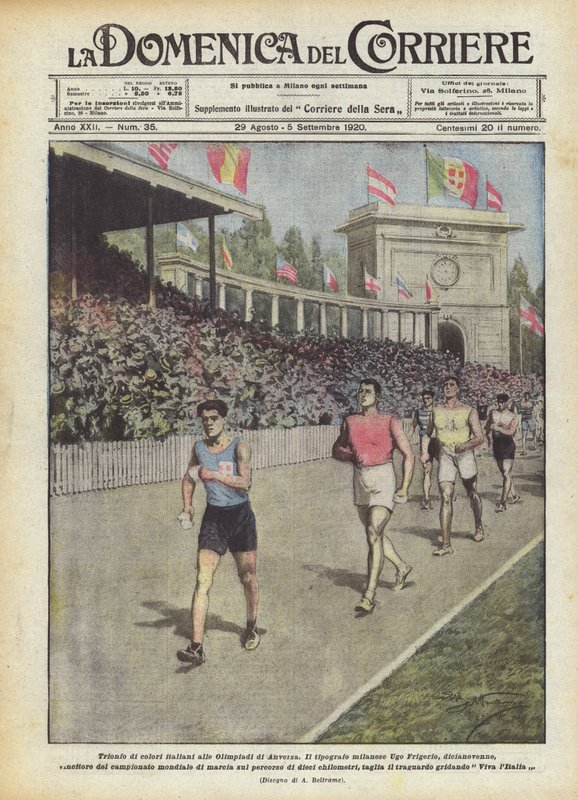 Triumf af italienske farver ved OL i Antwerpen af Achille Beltrame