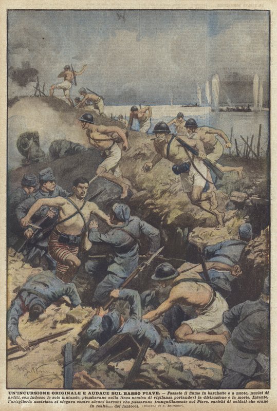 Et originalt og modigt indfald på den nedre piave af Achille Beltrame
