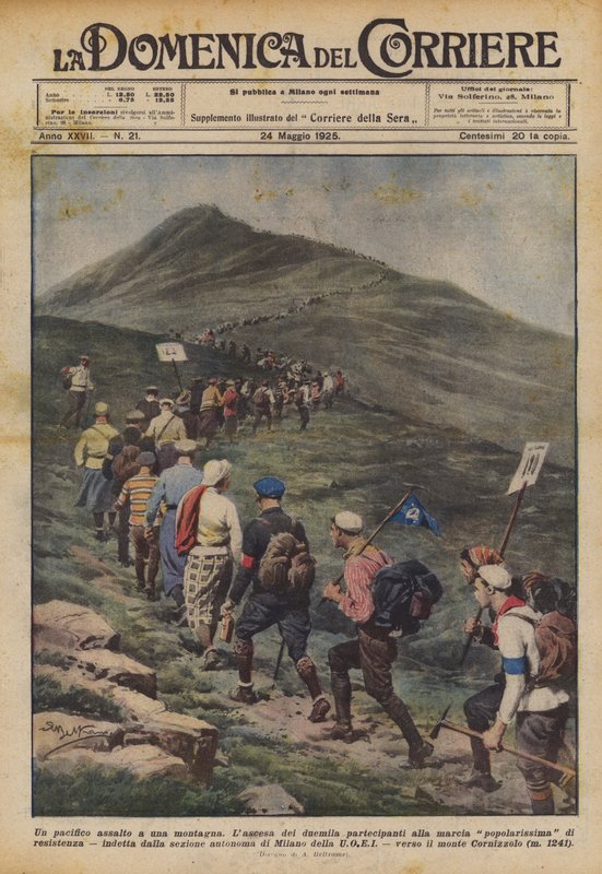 Et fredeligt angreb på et bjerg af Achille Beltrame