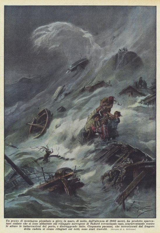 Et stykke bjerg styrtede helt ned i havet om natten fra en højde på 1800 meter? af Achille Beltrame