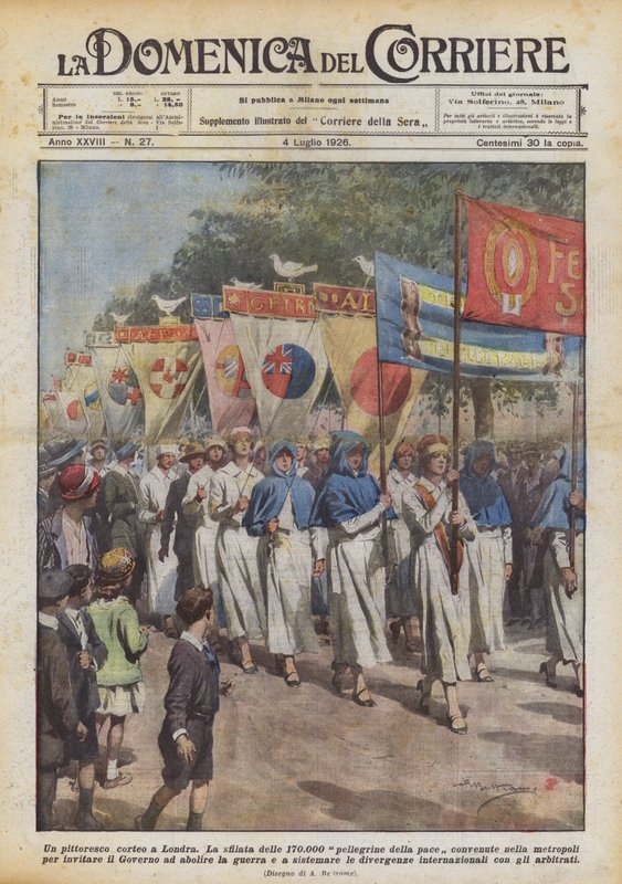 En farverig procession i London af Achille Beltrame