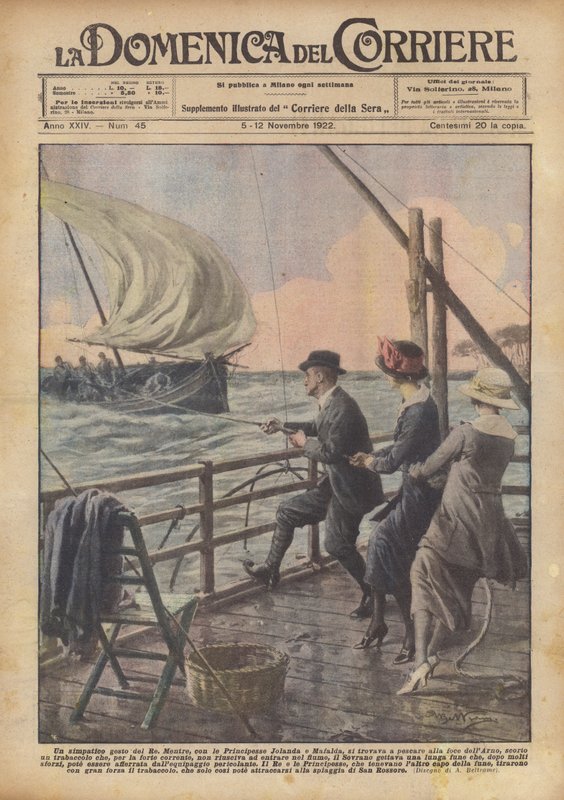 En flot gestus fra kongen af Achille Beltrame