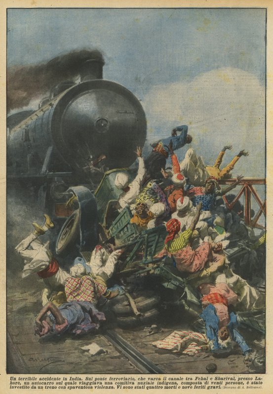 En frygtelig ulykke i Indien af Achille Beltrame