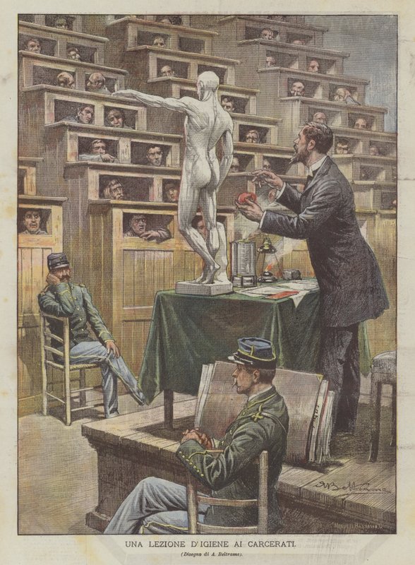 En hygiejne lektion for fanger af Achille Beltrame
