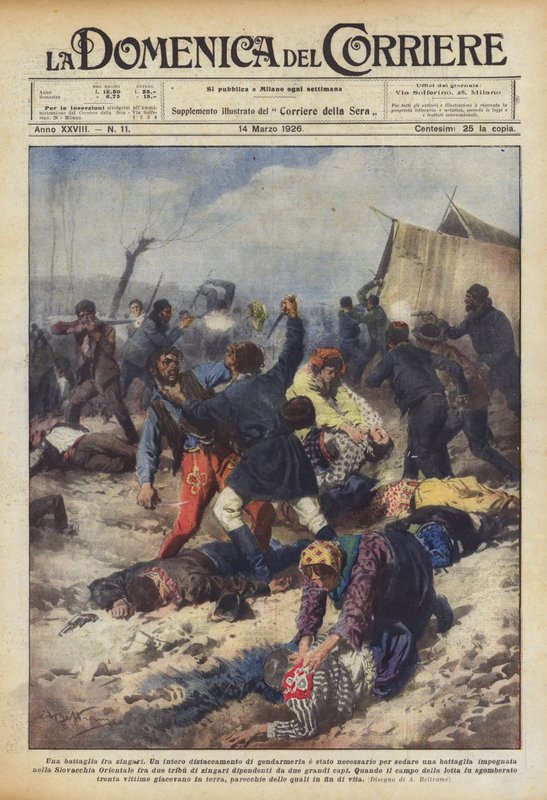 En kamp mellem sigøjnere af Achille Beltrame