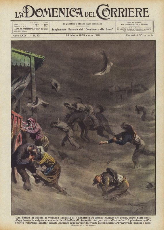 En sandstorm af hidtil uset vold ramte nogle regioner i Texas i USA af Achille Beltrame
