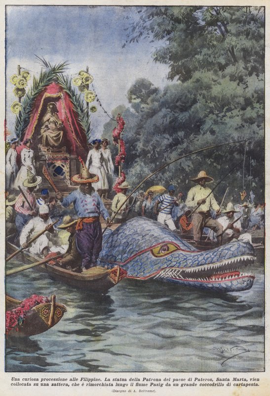 En nysgerrig procession til Filippinerne af Achille Beltrame