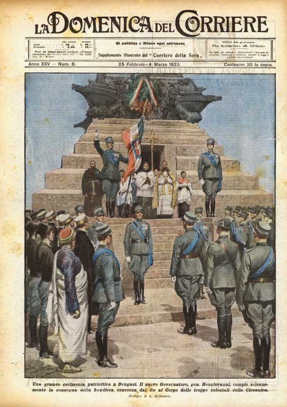 En stor patriotisk ceremoni i Benghazi af Achille Beltrame