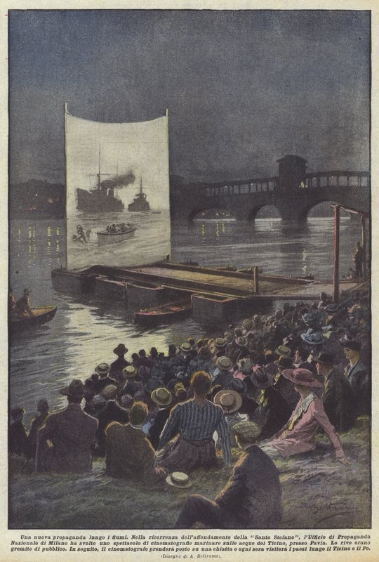 En ny propaganda langs floderne af Achille Beltrame