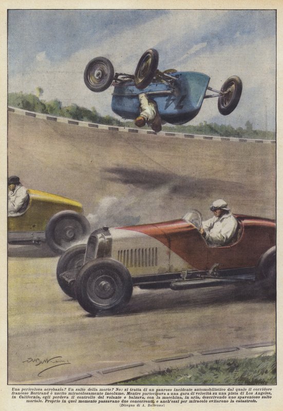Et farligt stunt? Et dødens spring? af Achille Beltrame