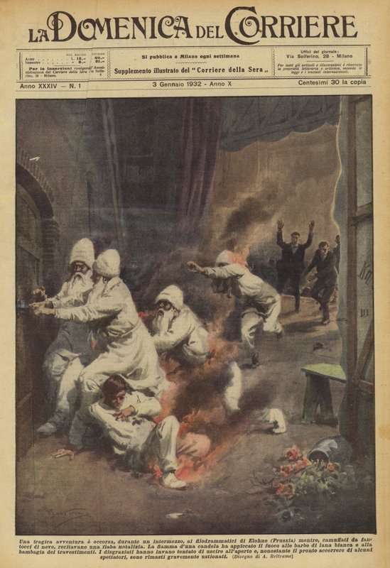 Er der sket et tragisk eventyr for Elohnes amatørdramatikere under et mellemspil? af Achille Beltrame