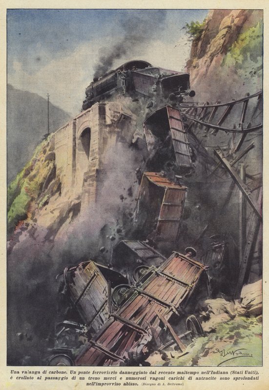 En lavine af kul af Achille Beltrame