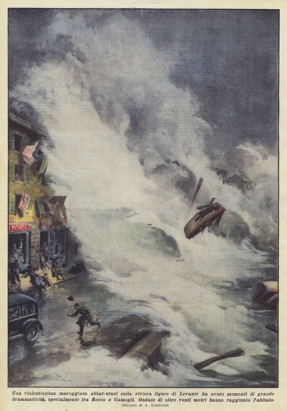 Har en voldsom storm ramt den liguriske Riviera di Levante nogle øjeblikke? af Achille Beltrame