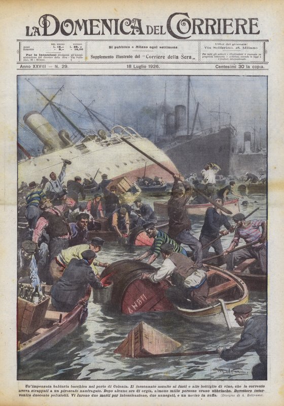 En uventet Bacchic-fest i havnen i Köln af Achille Beltrame