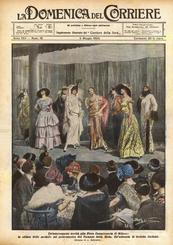 En interessant nyhed på Milano-messen, modeshowet for modeller på scenen? af Achille Beltrame