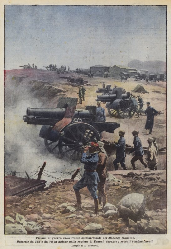 Vision om krig på den nordlige front af det franske Marokko af Achille Beltrame