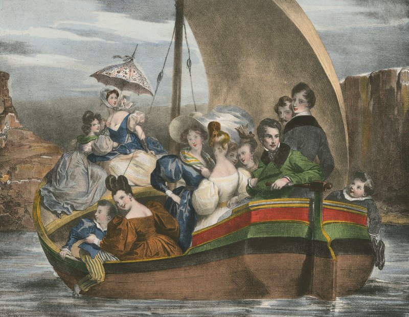Gå på vandet, luftning på vandet af Achille Devéria