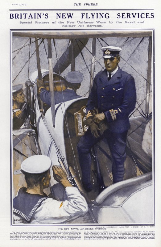 Nye uniformer fra British Royal Naval Air Service, 1914 af Addison Thomas Millar