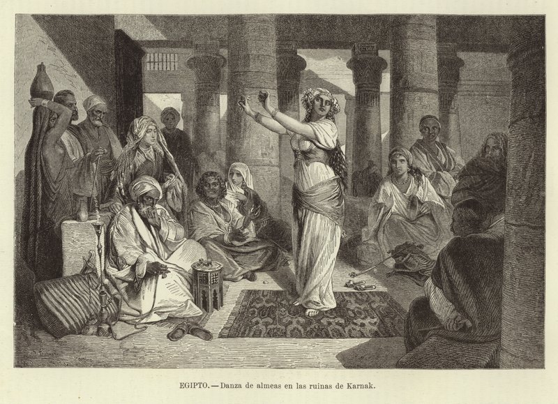 Egypten - Dans i ruinerne ved Karnak af Adolf Closs