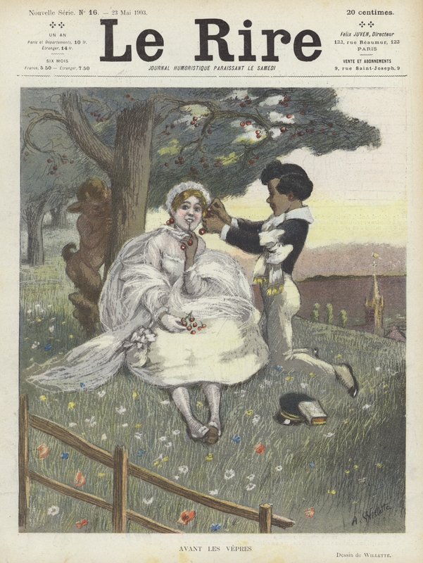 Illustration til Le Rire af Adolphe Leon Willette