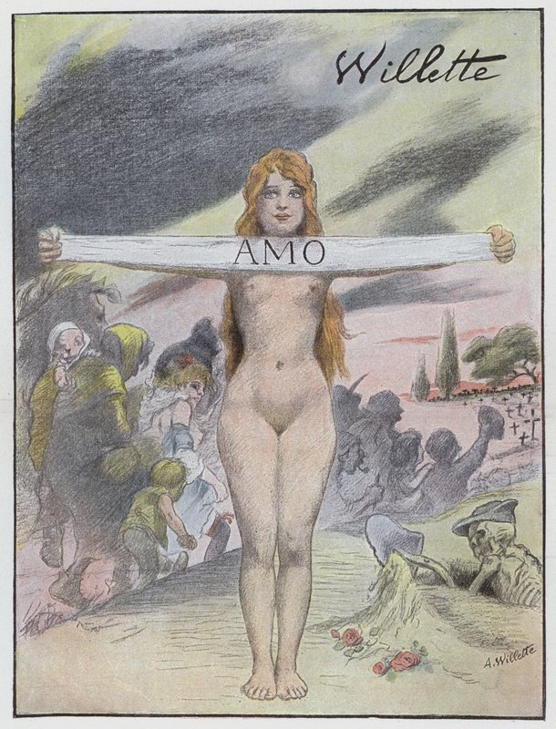 Kærlighed af Adolphe Leon Willette
