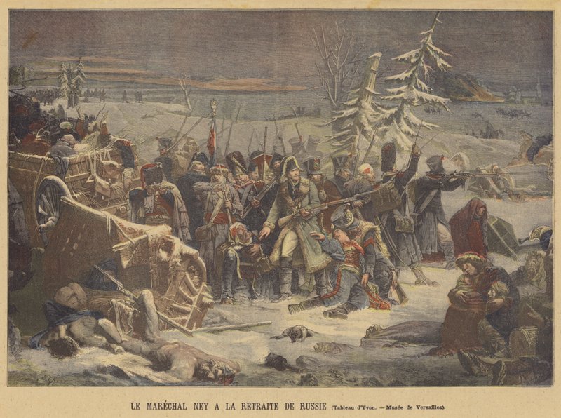 Marshal Ney på tilbagetoget fra Rusland af Adolphe Yvon
