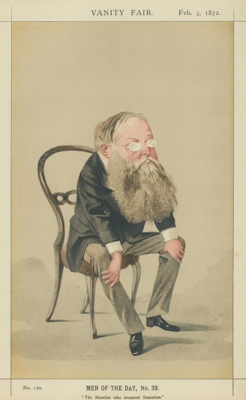 Mr Wilkie Collins (farvelitografi) af Adriano Cecioni