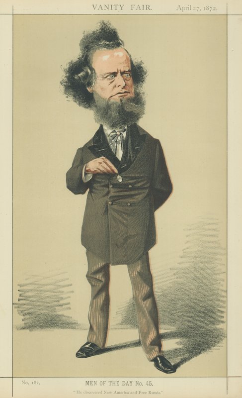 William Hepworth Dixon (farvelitografi) af Adriano Cecioni
