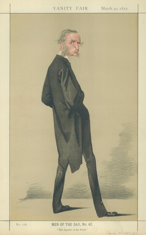 The Reverend Canon Charles Kingsley (farvelitografi) af Adriano Cecioni