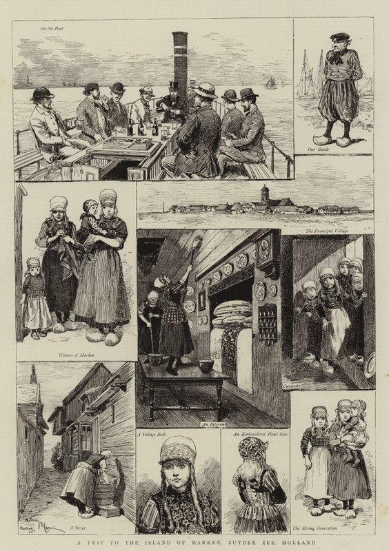 En tur til øen Marken, Zuyder Zee, Holland af Adrien Emmanuel Marie