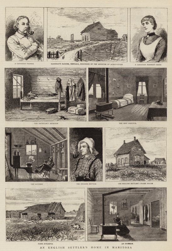 En engelsk nybyggers hjem i Manitoba af Adrien Emmanuel Marie