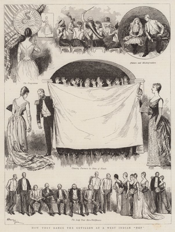 Sådan danser de Cotillon ved et vestindisk hop af Adrien Emmanuel Marie