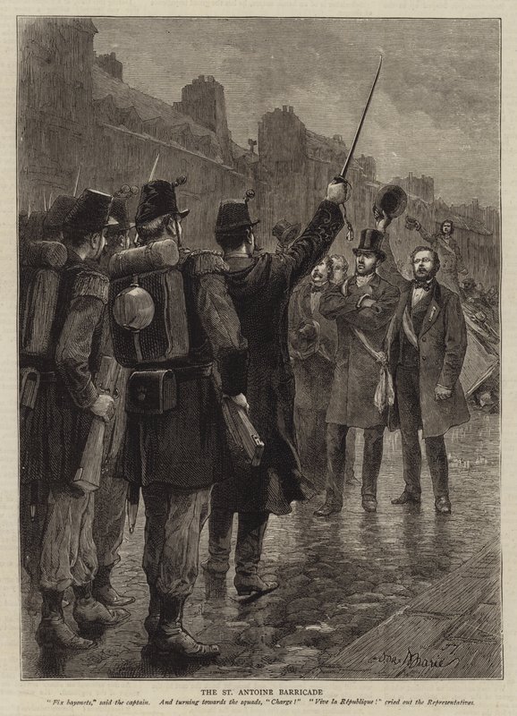 Illustration til The History of a Crime, af Victor Hugo af Adrien Emmanuel Marie