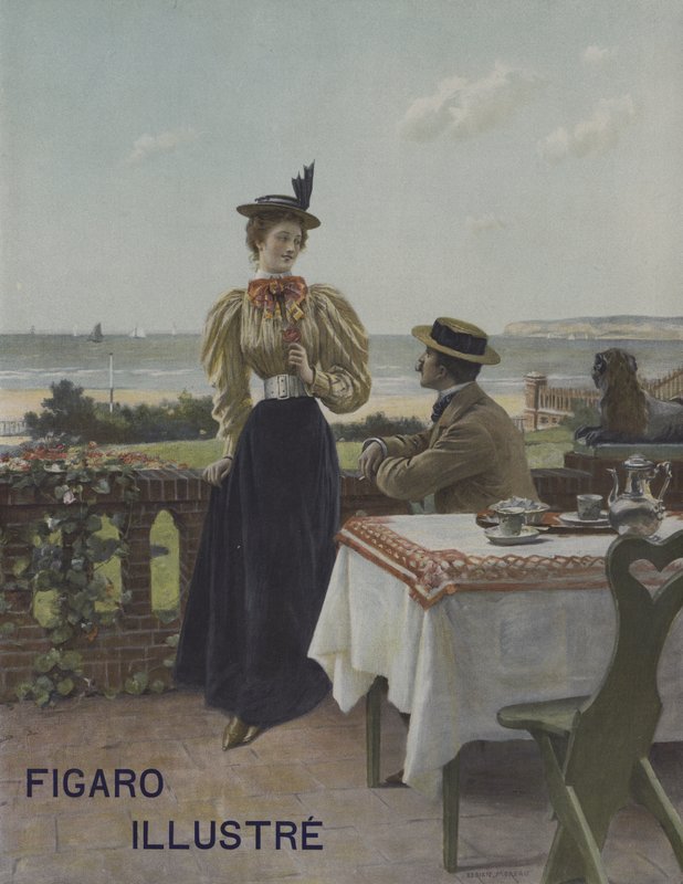 I Villers-sur-Mer. Forside af Le Figaro Illustre, juli 1897 af Adrien Moreau