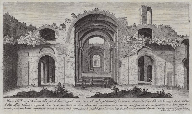 Diocletians bade, Rom (gravering) af Aegidius Sadeler or Saedeler