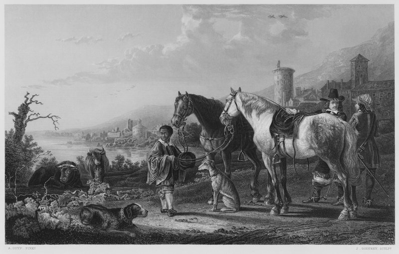 Negersiden, fra billedet i Den Kongelige Samling (stik) af Aelbert (after) Cuyp