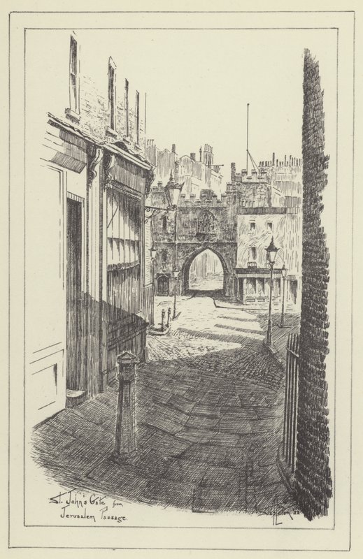St Johns Gate fra Jerusalem Passage af Alan Stapleton