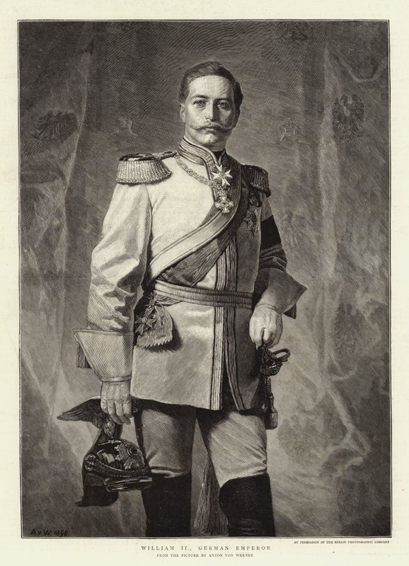 Vilhelm II, tysk kejser af Albert Sauvert