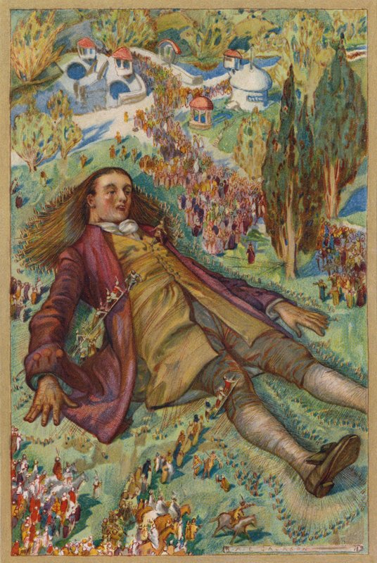 Jeg forsøgte at rejse mig, men var ikke i stand til at røre (chromolitho) af Albert Edward Jackson