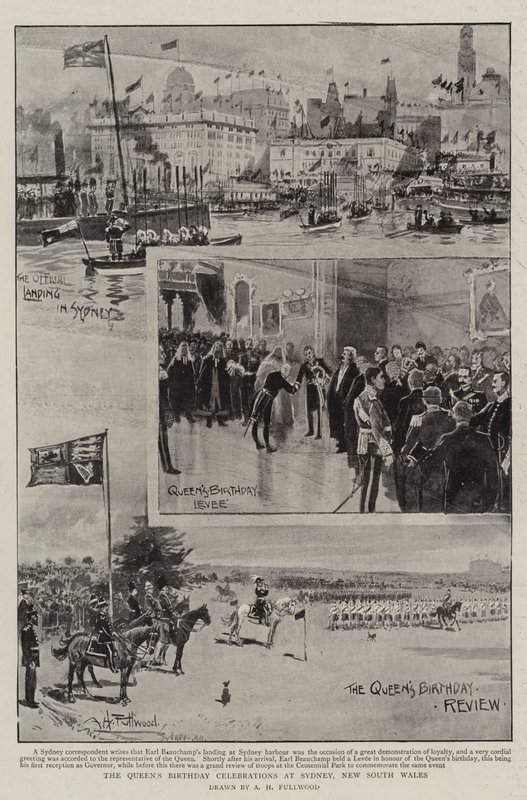 Fejringen af dronningens fødselsdag i Sydney, New South Wales af Albert Henry Fullwood