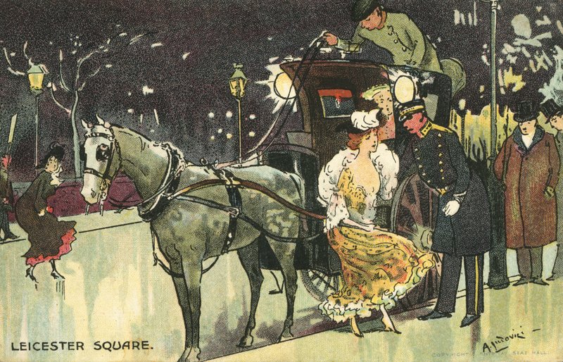 Leicester Square af Albert Jnr. Ludovici
