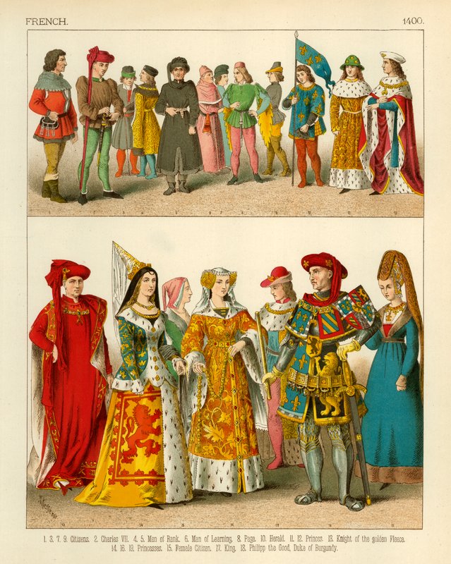 Fransk kostume 1400 af Albert Kretschmer