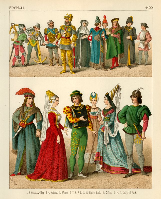Fransk kostume 1400 af Albert Kretschmer