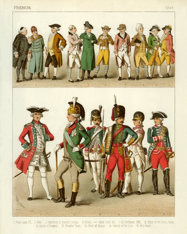 Fransk kostume 1700 af Albert Kretschmer
