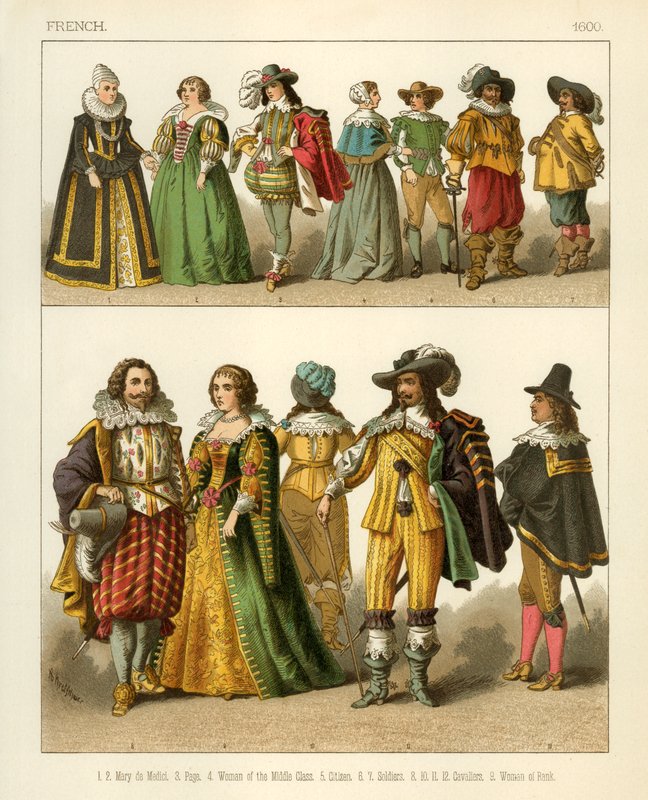 Franske kostumer 1600 af Albert Kretschmer
