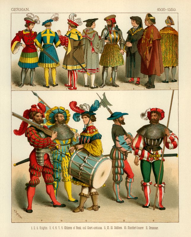 Tysk Kostume 1500-1550 af Albert Kretschmer
