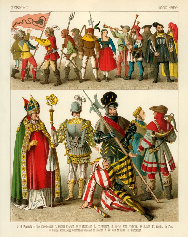 Tysk Kostume 1550-1600 af Albert Kretschmer